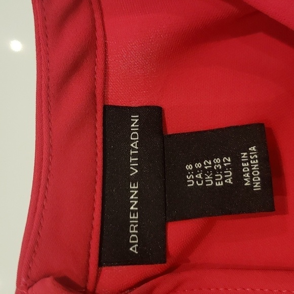 ADRIENNE Vittadini Dress Pink Zipper Back Short Sleeves Women's Size 8 - Picture 3 of 13